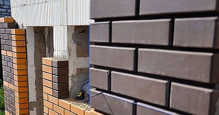 Фасады домов из кирпича в Черкесске: качественная кладка от 1125 рублей