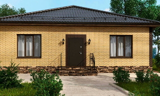 Проекты одноэтажных домов из кирпича | Строй-Чрк - Черкесск от 3580 рублей